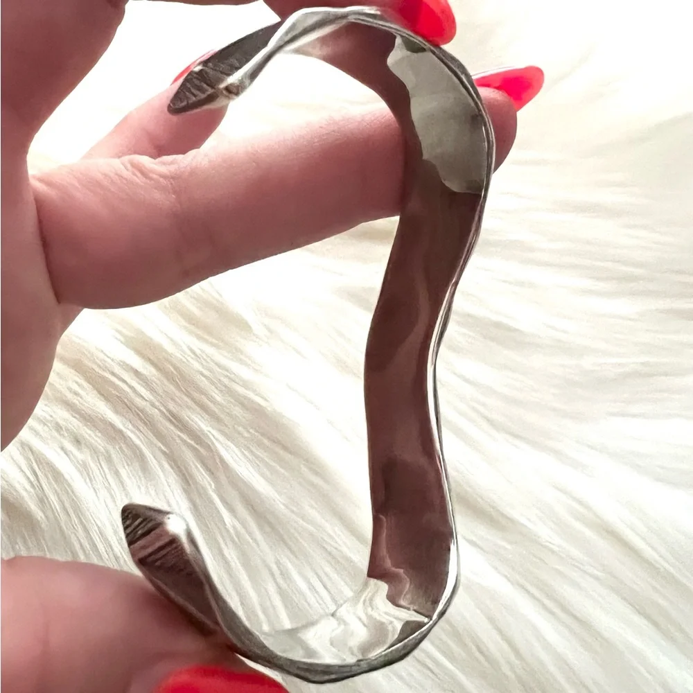 Highly RARE James Avery thatch wave cuff bracelet - Picture 9 of 13